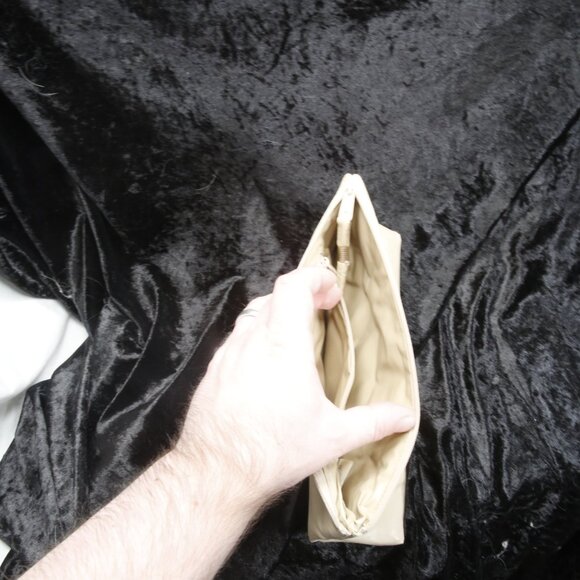 Tandem, clutch purse, taupe faux leather - Picture 3 of 5